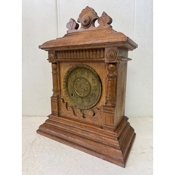 Antique Ingraham Victorian Eastlake Mantel Clock Case - Picture 3 of 7